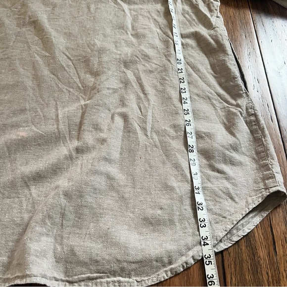 Coco+Carmen Hemp Cotton Tunic Top Shirt Dress XXL Sustainable Neutral Pockets - Picture 12 of 13
